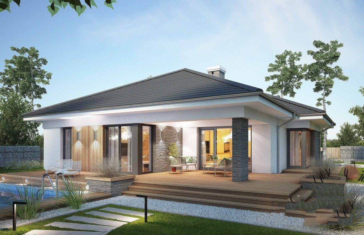 thiết kế nhà vườn 1 tầng