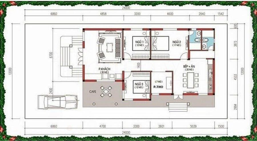 thiết kế nhà vườn 1 tầng