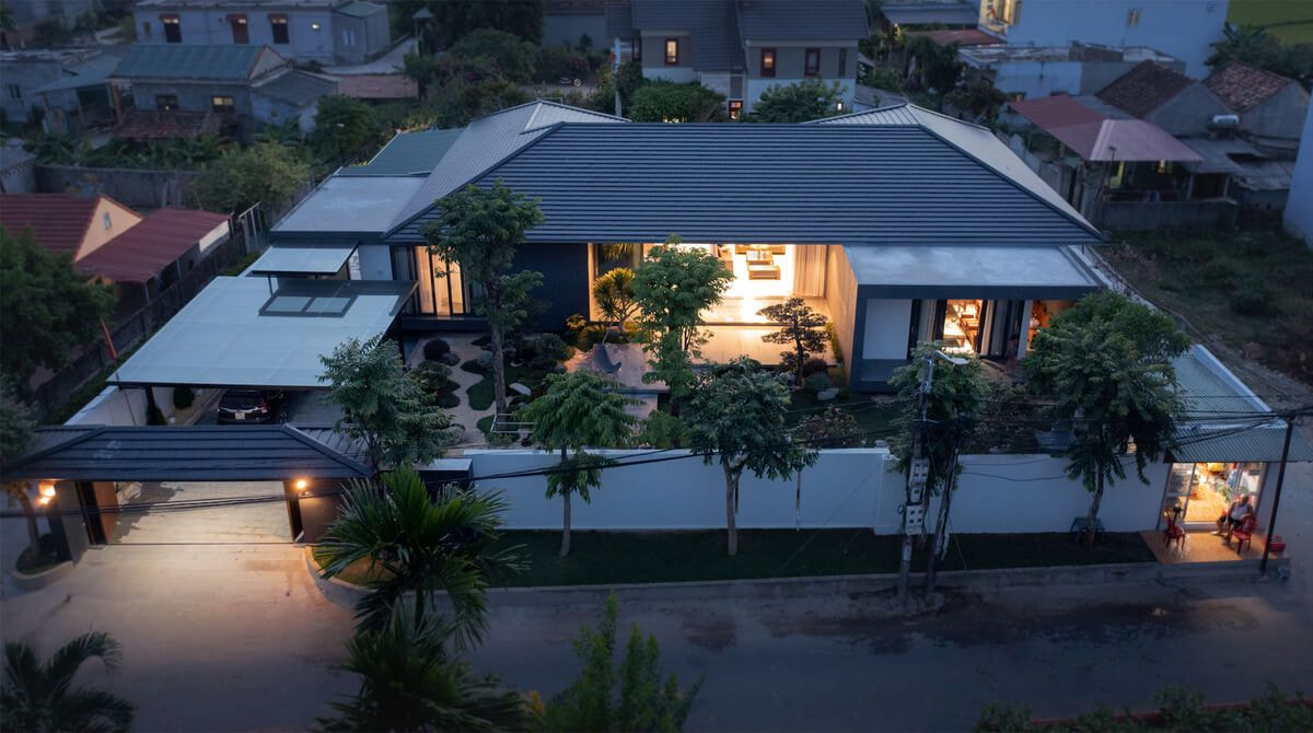 thiết kế nhà vườn 1 tầng