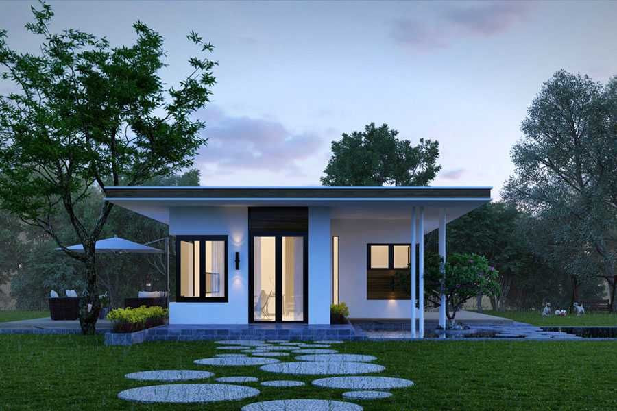 thiết kế nhà vườn 1 tầng