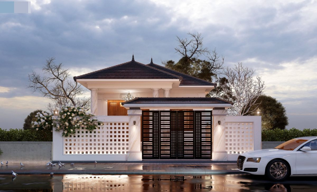 thiết kế nhà vườn 1 tầng