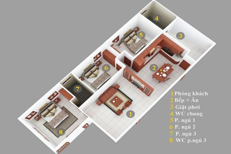 bản thiết kế nhà vườn 4 phòng ngủ