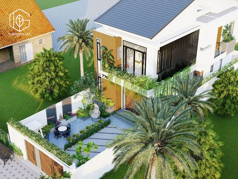 thiết kế nhà 5x20m có sân vườn