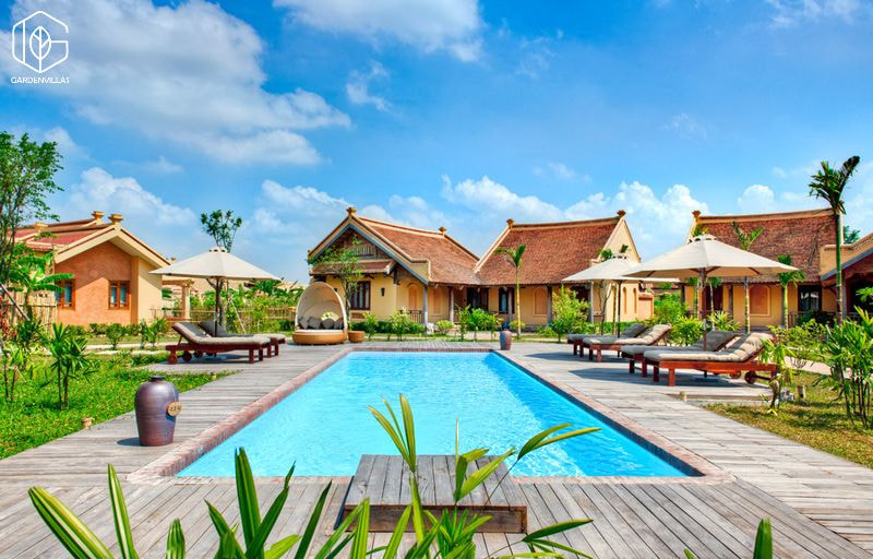 thiết kế nhà gỗ sân vườn