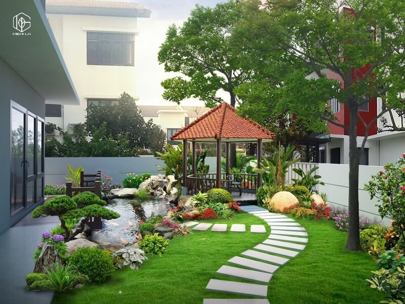 thiết kế nhà vườn 10x20m