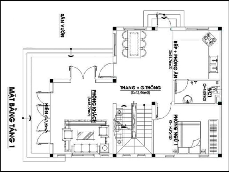 thiet ke nha vuon 80m2